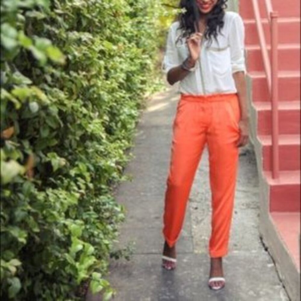 BCBG MaxAzria Bennet Ankle Pants Saffron Orange